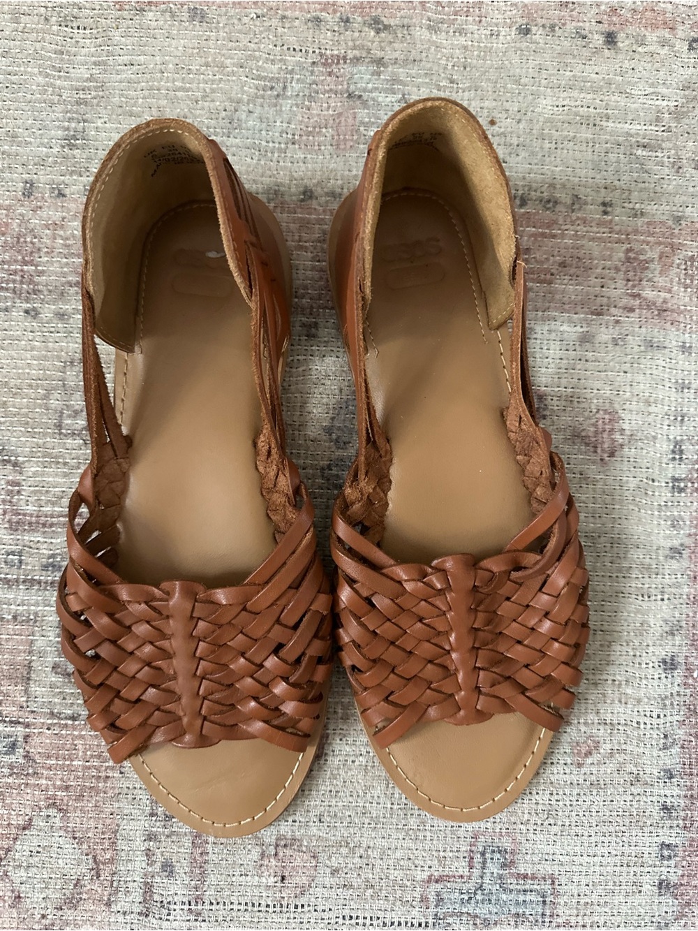 ASOS Women's Woven Leather Sandals - Tan